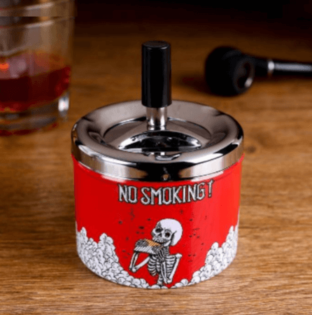 Пепельница бездымная "Скелет с сигаретами", 9х12 см