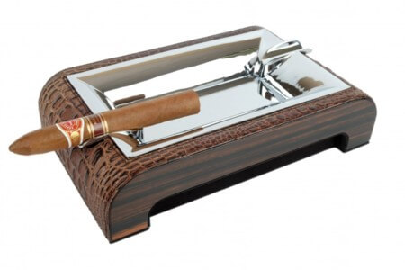 ПЕПЕЛЬНИЦА GENTILI СИГАРНАЯ CROCO-BROWN