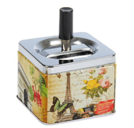 Пепельница бездымная "Достопримечательности с бабочками", 9 × 11.5 см