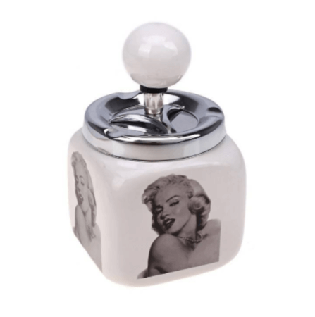 Пепельница бездымная "Монро", белая, микс, 9х15 см