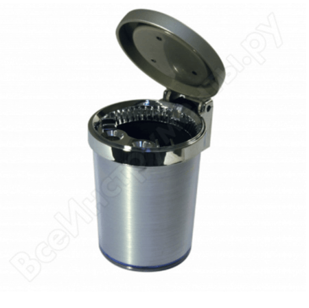 Серебристая пепельница с белой, голубой подсветкой KOTO CKP-111