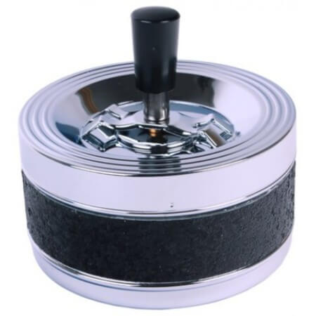 Пепельница S.Quire, вращающаяся, чёрная матовая 110 мм