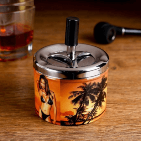 Пепельница бездымная "Девушка и пальмы"